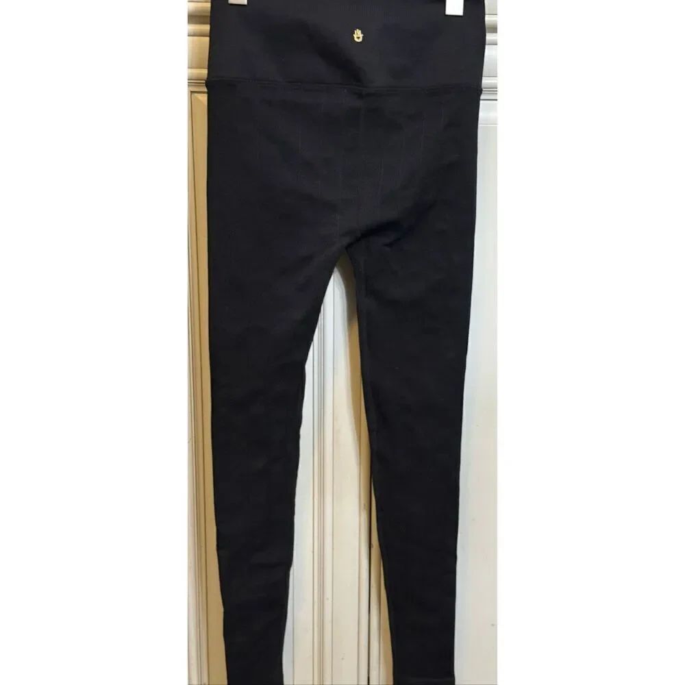 Spiritual Gangster Women's Ribbed Seamless High Rise Leggings Black XS/Small
